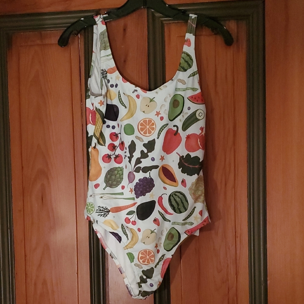 Colorful Fruit Pattern Swimsuit by TBA